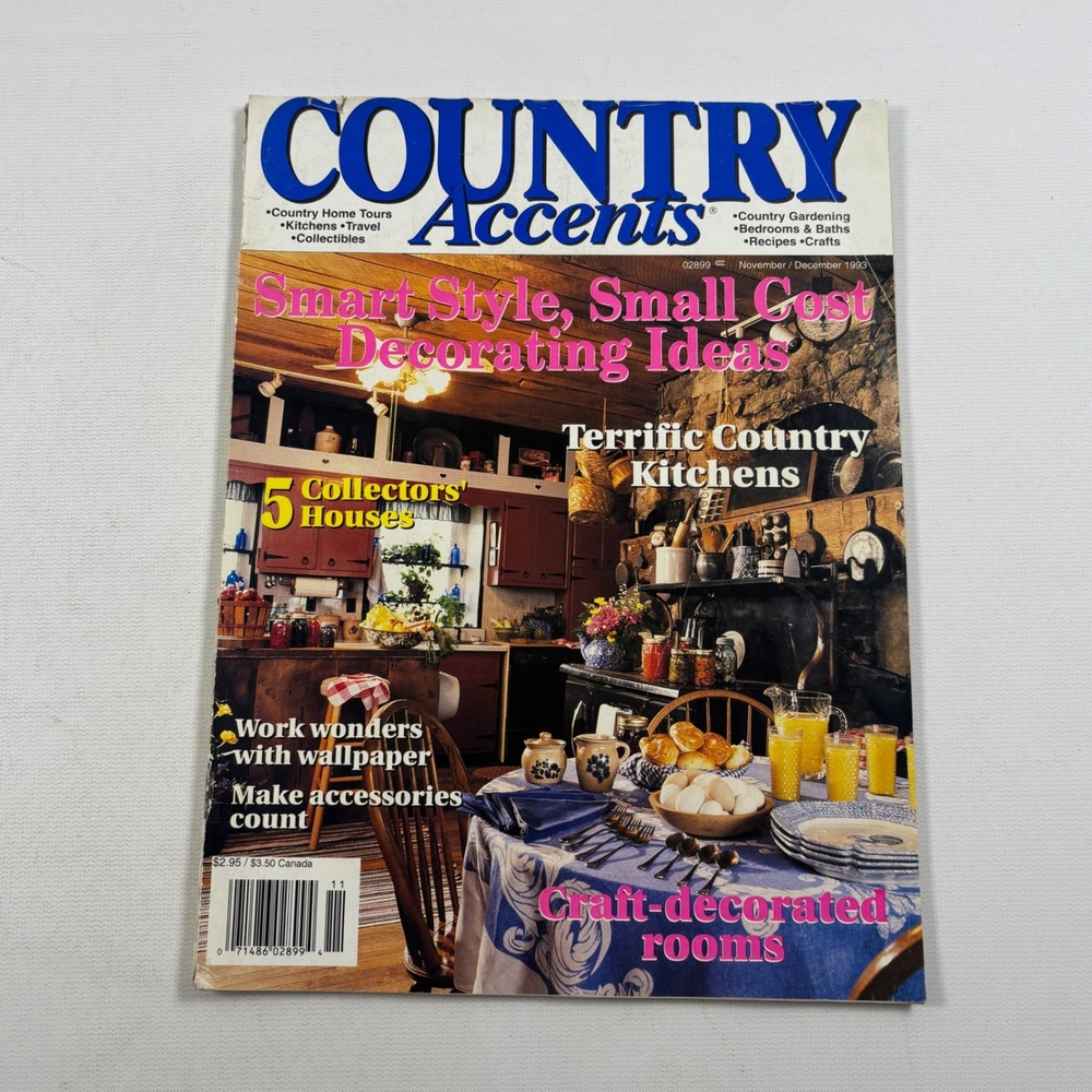 Country Accents Magazine November December 1993 Home Decorating Ideas Vintage